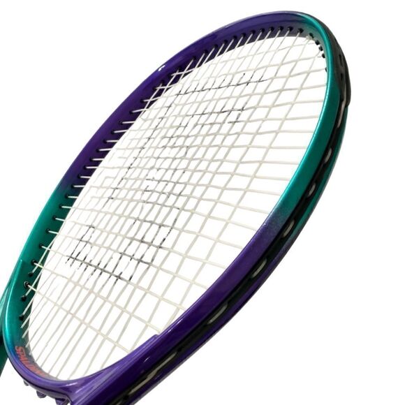 Spalding ASTA 100 Tennis Racquet 4.5 Grip Graphite Racket With Cover Purple Teal - Picture 5 of 16